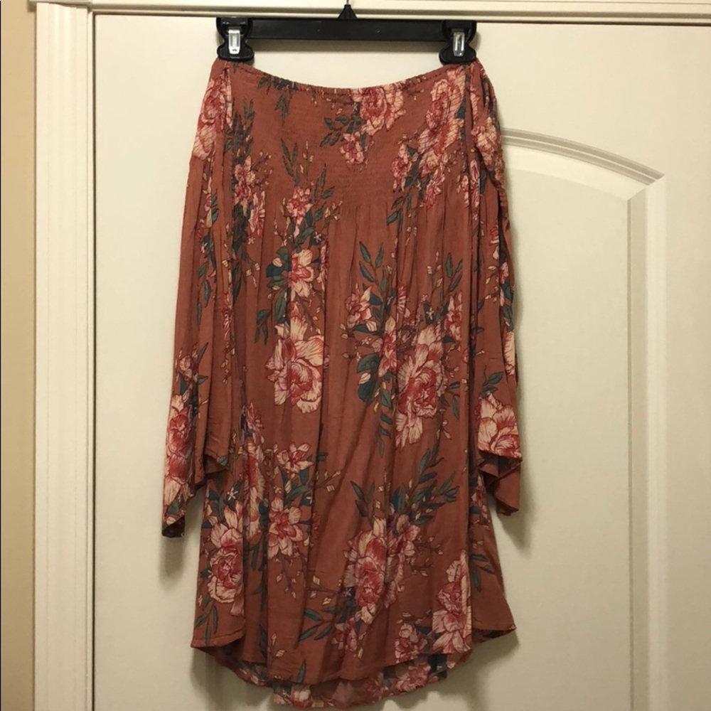 Billabong long sleeve off the shoulder dress/top
